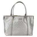 GUCCI GG implementation Tote Bag PVC Silver 197953 Auth ka2609-13