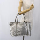 GUCCI GG implementation Tote Bag PVC Silver 197953 Auth ka2609-21