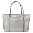 GUCCI GG implementation Tote Bag PVC Silver 197953 Auth ka2609-2