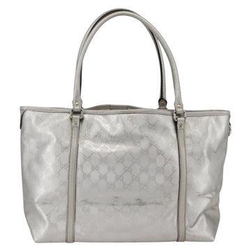 GUCCI GG implementation Tote Bag PVC Silver 197953 Auth ka2609 - 0