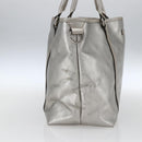 GUCCI GG implementation Tote Bag PVC Silver 197953 Auth ka2609-3