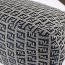 FENDI Zucchino Canvas Mamma Baguette Hand Bag Navy Silver Auth ka261-12