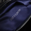 FENDI Zucchino Canvas Mamma Baguette Hand Bag Navy Silver Auth ka261-21