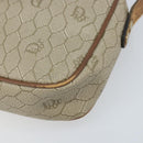 Christian Dior Honeycomb Canvas Umhängetasche PVC Beige Gold Auth ka2612-10