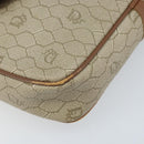 Christian Dior Honeycomb Canvas Umhängetasche PVC Beige Gold Auth ka2612-11