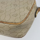 Christian Dior Honeycomb Canvas Umhängetasche PVC Beige Gold Auth ka2612-12