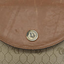 Christian Dior Honeycomb Canvas Umhängetasche PVC Beige Gold Auth ka2612-15