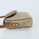 Christian Dior Honeycomb Canvas Umhängetasche PVC Beige Gold Auth ka2612-5