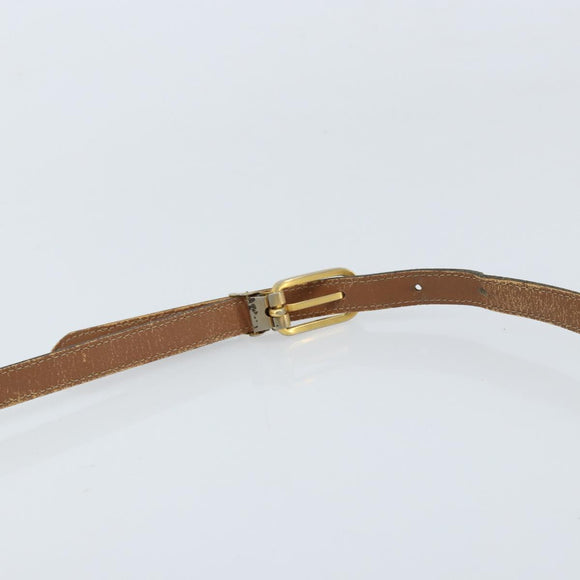 Christian Dior Honeycomb Canvas Umhängetasche PVC Beige Gold Auth ka2612