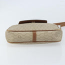 Christian Dior Honeycomb Canvas Umhängetasche PVC Beige Gold Auth ka2612-9