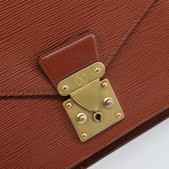 LOUIS VUITTON Epi Monceau 28 Hand Bag Brown M52123 LV Auth ka2615