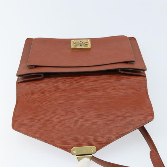 LOUIS VUITTON Epi Monceau 28 Hand Bag Brown M52123 LV Auth ka2615