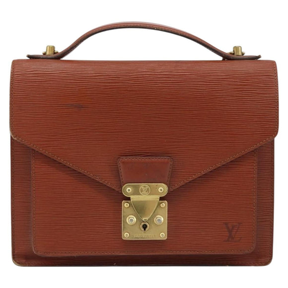 LOUIS VUITTON Epi Monceau 28 Hand Bag Brown M52123 LV Auth ka2615