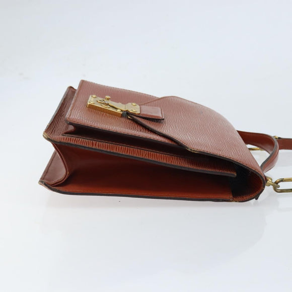 LOUIS VUITTON Epi Monceau 28 Hand Bag Brown M52123 LV Auth ka2615