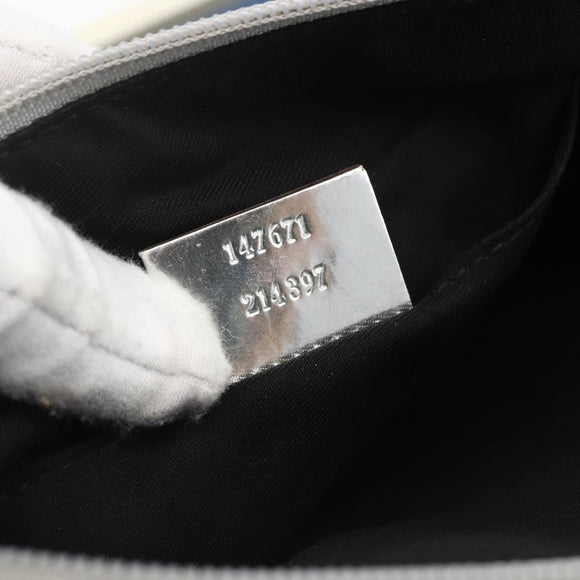 GUCCI GG Canvas Shoulder Bag Silver 147671 Auth ka2617