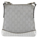 GUCCI GG Canvas Shoulder Bag Silver 147671 Auth ka2617-2