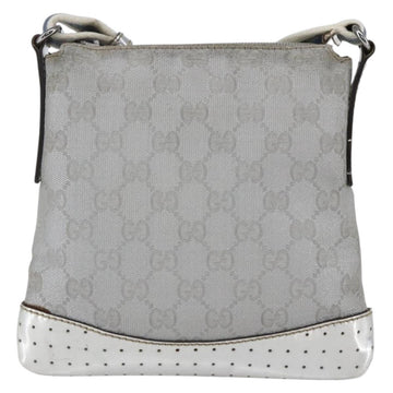 GUCCI GG Canvas Shoulder Bag Silver 147671 Auth ka2617 - 0