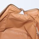 CELINE Macadam Canvas Boston Bag PVC Leather Brown Gold Auth ka2619-19