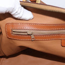 CELINE Macadam Canvas Boston Bag PVC Leather Brown Gold Auth ka2619-20