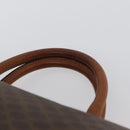 CELINE Macadam Canvas Boston Bag PVC Leather Brown Gold Auth ka2619-8