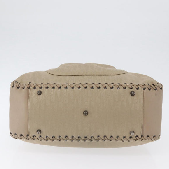 Christian Dior Trotter Canvas Hand Bag Beige Auth ka2625V