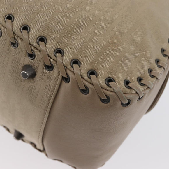 Christian Dior Trotter Canvas Hand Bag Beige Auth ka2625V