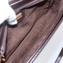 GUCCI Shoulder Bag Leather Brown Gold 004 46 0087 Auth ka263-17