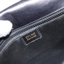 CELINE Horse Carriage Shoulder Bag Leather Black Gold Auth ka264-19