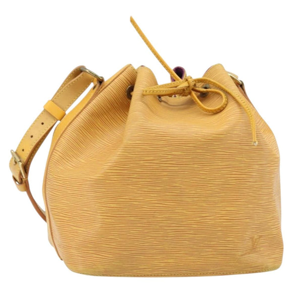 LOUIS VUITTON Epi Petit Noe Shoulder Bag Yellow M44109 LV Auth ka2646