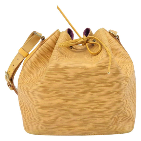 LOUIS VUITTON Epi Petit Noe Shoulder Bag Yellow M44109 LV Auth ka2646