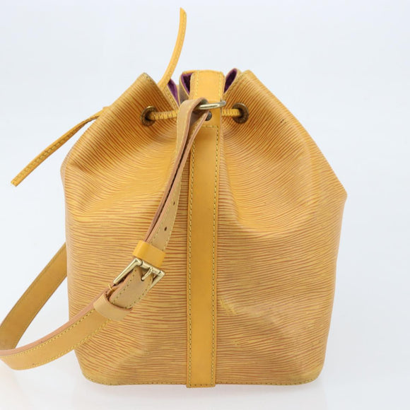 LOUIS VUITTON Epi Petit Noe Shoulder Bag Yellow M44109 LV Auth ka2646
