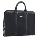 BURBERRY Black label Business Bag Nylon Black Silver Auth ka2647-1