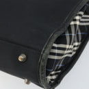 BURBERRY Black label Business Bag Nylon Black Silver Auth ka2647-12