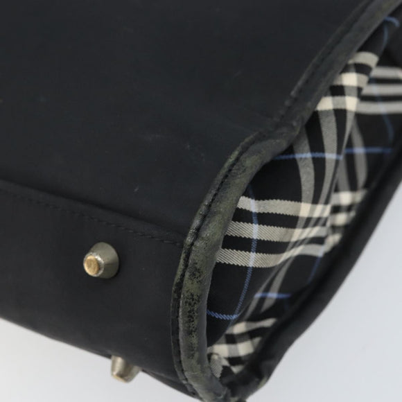 BURBERRY Black label Business Bag Nylon Black Silver Auth ka2647