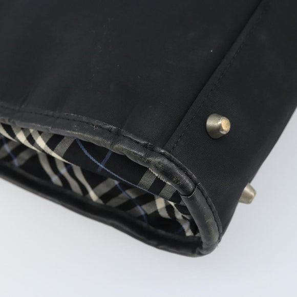BURBERRY Black label Business Bag Nylon Black Silver Auth ka2647