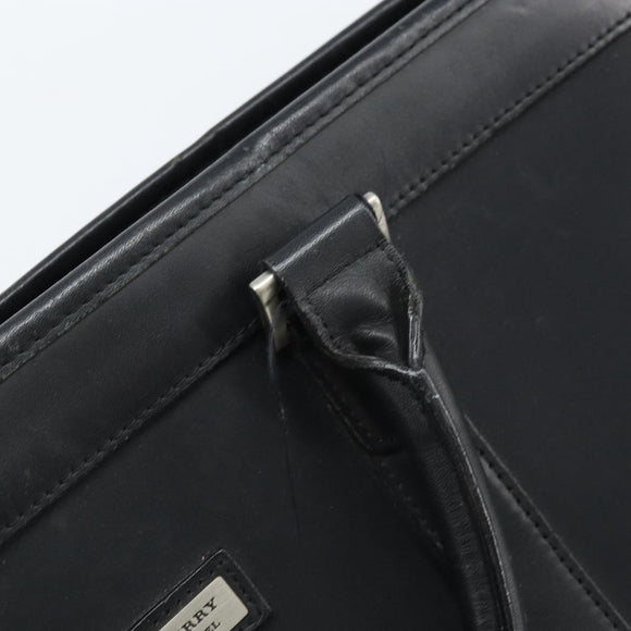 BURBERRY Black label Business Bag Nylon Black Silver Auth ka2647