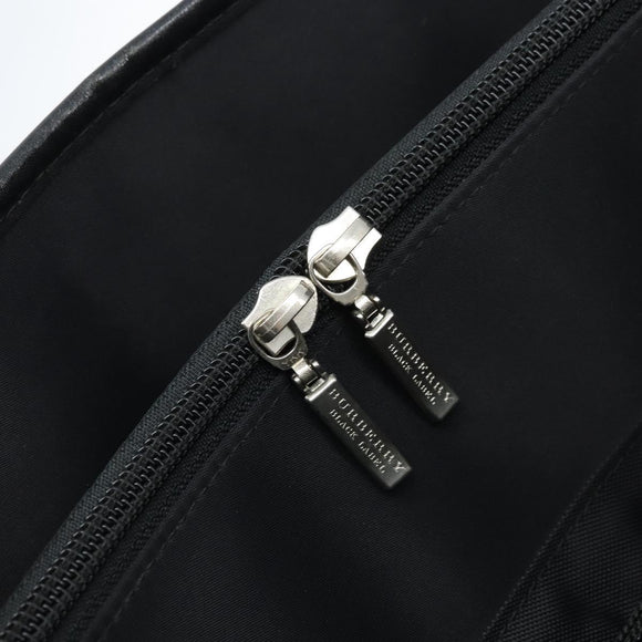 BURBERRY Black label Business Bag Nylon Black Silver Auth ka2647