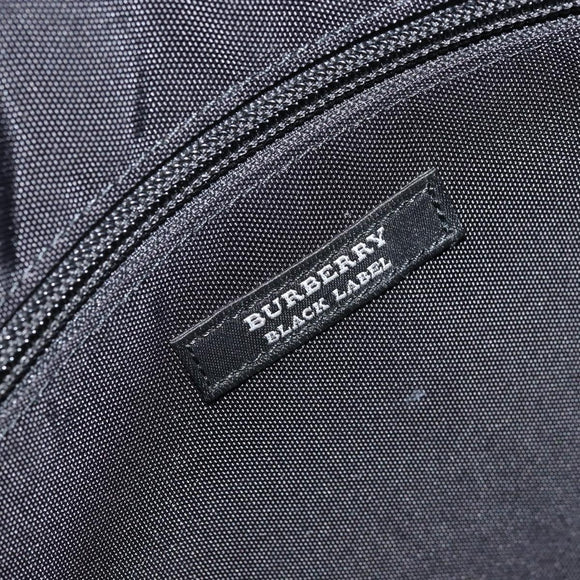 BURBERRY Black label Business Bag Nylon Black Silver Auth ka2647