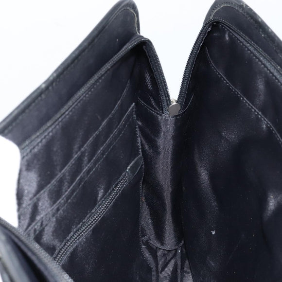 BURBERRY Black label Business Bag Nylon Black Silver Auth ka2647