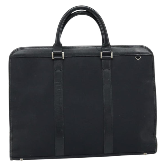 BURBERRY Black label Business Bag Nylon Black Silver Auth ka2647