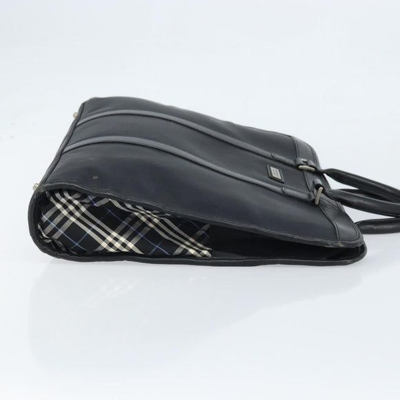BURBERRY Black label Business Bag Nylon Black Silver Auth ka2647