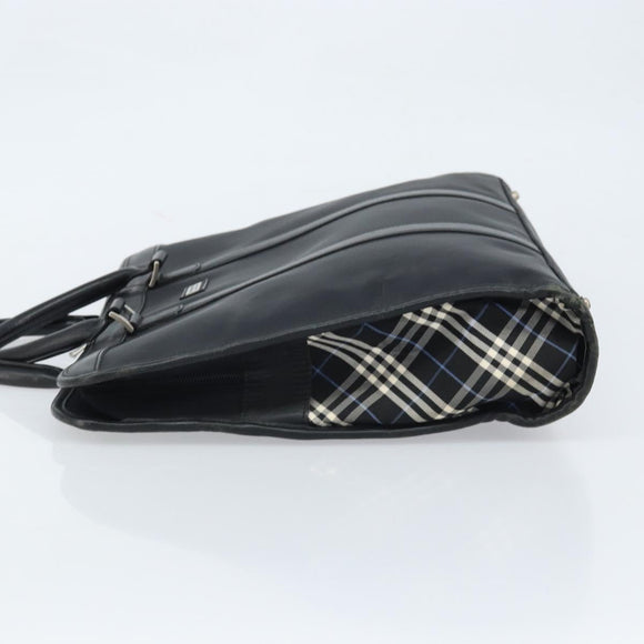 BURBERRY Black label Business Bag Nylon Black Silver Auth ka2647