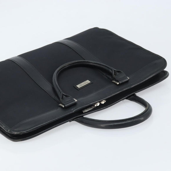 BURBERRY Black label Business Bag Nylon Black Silver Auth ka2647