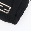 FENDI Shoulder Bag Nylon Black Silver Auth ka265-9