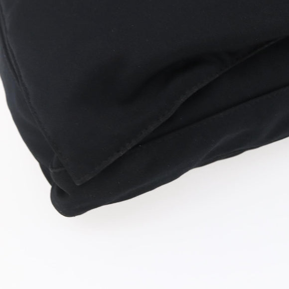 FENDI Shoulder Bag Nylon Black Silver Auth ka265