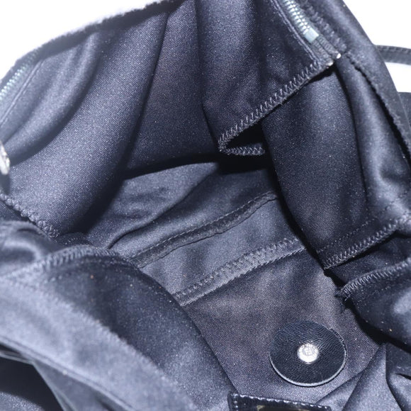 FENDI Shoulder Bag Nylon Black Silver Auth ka265