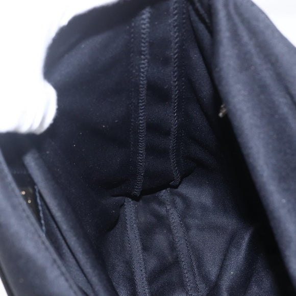 FENDI Shoulder Bag Nylon Black Silver Auth ka265