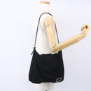 FENDI Shoulder Bag Nylon Black Silver Auth ka265-22