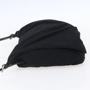 FENDI Shoulder Bag Nylon Black Silver Auth ka265-3