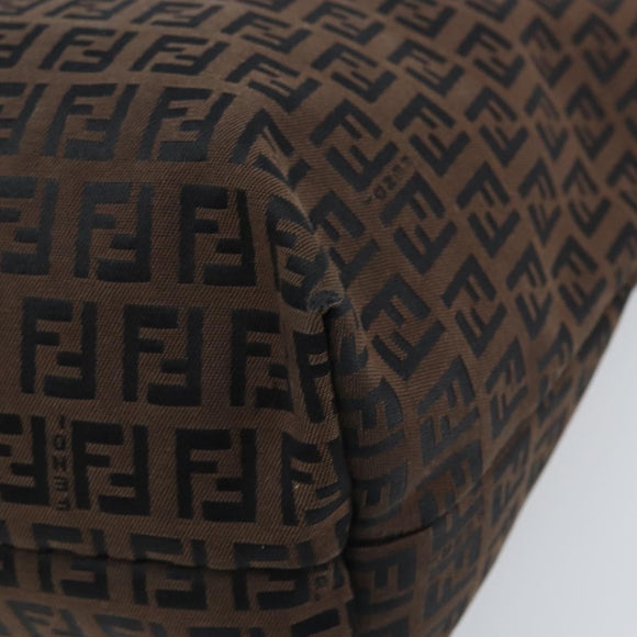 FENDI Zucchino Canvas Tote Bag Brown Auth ka2651